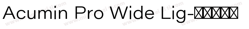 Acumin Pro Wide Lig字体转换